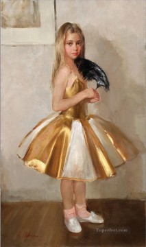 Women Painting - Pretty Little Girl NM Tajikistan 15 Impressionist